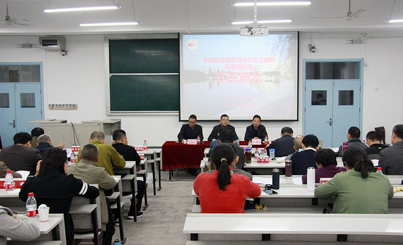 平阴县法院系统综合能力提升专题培训班开班报道
